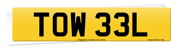 Registration number TOW 33L
